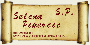 Selena Piperčić vizit kartica